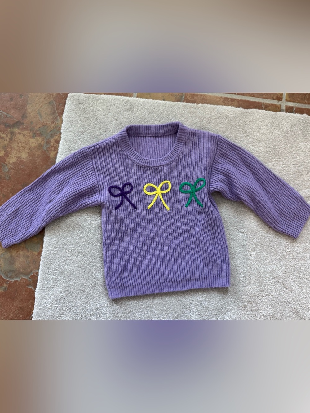 Girls Mardi Gras Sweater